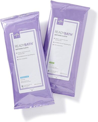 Medline Readybath Total Body Cleansing Standard Weight Washcloths, 30 Count in Saudi Arabia