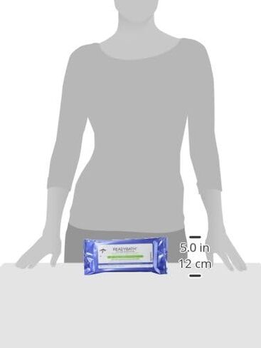 Medline Readybath Total Body Cleansing Standard Weight Washcloths, 30 Count in Saudi Arabia