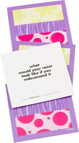 TableTopics to GO Slumber Party - 40 Fun, Thought Provoking Conversation Cards for Girls. Gifts for Girls, Daughters, and Granddaughters. in Saudi Arabia
