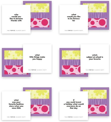 TableTopics to GO Slumber Party - 40 Fun, Thought Provoking Conversation Cards for Girls. Gifts for Girls, Daughters, and Granddaughters. in Saudi Arabia
