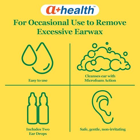 A+ Health Earwax Removal Drops, Carbamide Peroxide 6.5%, Made in USA, Twin Pack, 1 fl Ounce in Kuwait