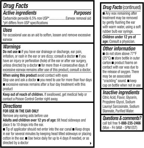 A+ Health Earwax Removal Drops, Carbamide Peroxide 6.5%, Made in USA, Twin Pack, 1 fl Ounce in Kuwait