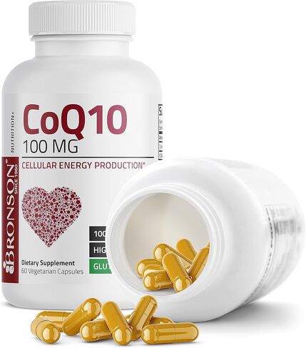 برونسون CoQ10 100 MG عالي الفعالية لإنتاج الطاقة الخلوية، 60 كبسولة نباتية in Saudi Arabia
