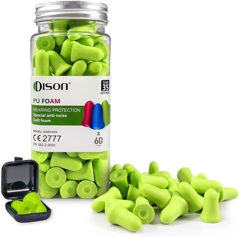 سدادات اذن - 60 زوجًا من سدادات الأذن الإسفنجية فائقة النعومة 60 زوجًا، سدادات أذن 35 ديسيبل للنوم in Kuwait