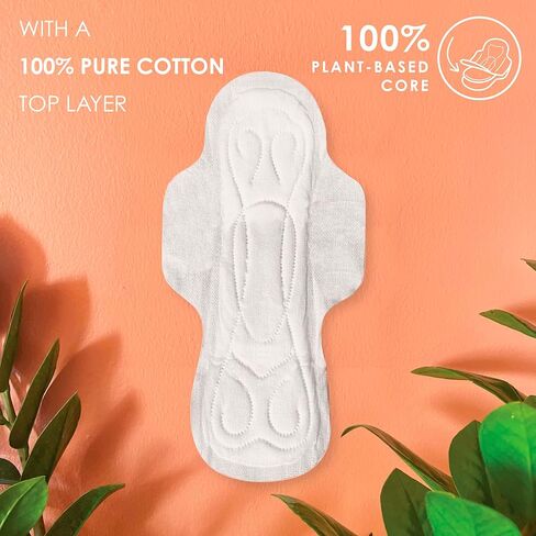 Organic Cotton Topsheet Ultra Thin Super Absorbency Pads - 56 Ct in Kuwait