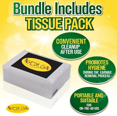 قطرات إزالة شمع الأذن من NYCPI & GA Debrox تتميز بحزمة مناديل لسهولة التنظيف (قطرات 0.5 أونصة) in Kuwait