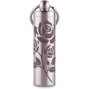 حبوب منع الحمل من الفولاذ المقاوم للصدأ لـ أدفيل نيترو قطر داخلي 0.50 بوصة سلسلة مفاتيح حامل حبوب مع وردة محفورة مقاومة للماء 30ft in Kuwait