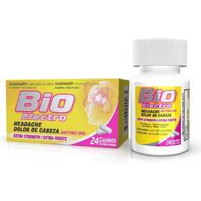 BioElectro Extra Strength Pain & Headache Reliever Tablets Aspirin, & Caffeine, 24 Count in Saudi Arabia