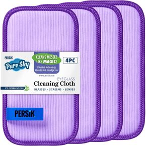 Pure-Sky Eyeglass Cleaner Cloth – Streak Free Leaves no Wiping Marks - Ultra Microfiber Eyeglass Cleaner Wipes - [1 Pack] - Cleans Lenses, Glasses, Screens, Cameras, Cell Phone, Eyeglasses, Tablets in Kuwait
