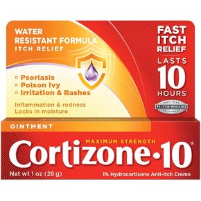 مرهم كورتيزون 10 ذو القوة القصوى 1 أونصة، مرهم هيدروكورتيزون 1% لتخفيف الحكة - قد تختلف العبوة in Kuwait