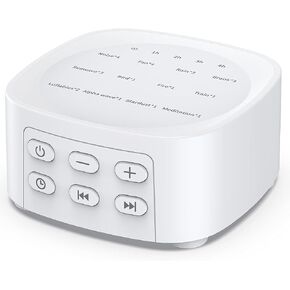 آلات الصوت Sleepbox Sleep White الضوضاء مع 25 صوتًا مهدئًا و36 مستوى صوت و5 مؤقتات وكتالوج صوتي مرئي ووظيفة الذاكرة المحمولة للمكتب المنزلي والسفر in Kuwait