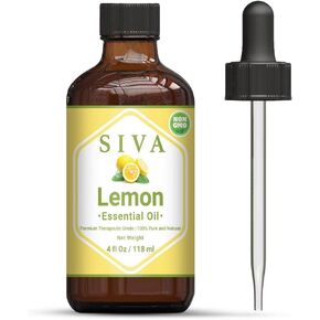 Siva Lavender Essential Oil 4 Fl Oz with Glass Dropper – 100% Pure, Natural, Undiluted & Therapeutic Grade, Amazing for Skin & Hair Care, Diffuser, Aromatherapy, Massage, DIY Soaps & Candles
