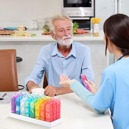 Zoksi Monthly Pill Organizer 3 Times a Day, One Month Pill Box Organizer Morn-Noon-Eve, 30 Day Pill Case for Travel, 31 Day Medicine Organizer with 32 Removable Compartments for All Meds in Kuwait