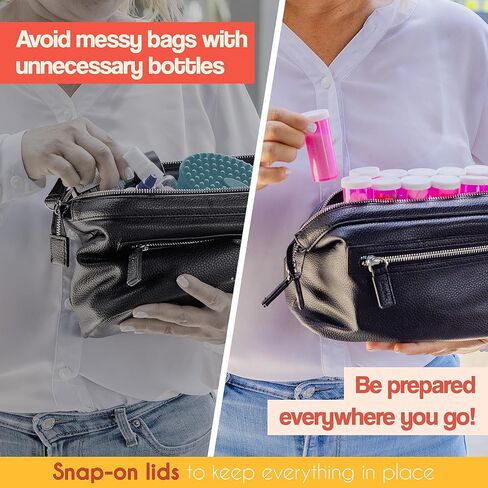 Top Class Ventures Pink Empty Pill Bottles with Caps – Plastic Pink Prescription Medicine Bottles – 8 Dram - Small Travel Size, Medication Organizer, Nurse Graduation Party Favors - 30 Pack in Kuwait