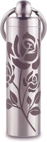 حبوب منع الحمل من الفولاذ المقاوم للصدأ لـ أدفيل نيترو قطر داخلي 0.50 بوصة سلسلة مفاتيح حامل حبوب مع وردة محفورة مقاومة للماء 30ft in Kuwait