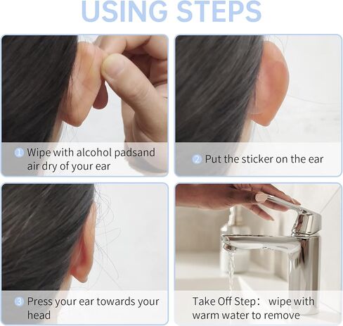DB11 Ear Sticker Solves Big Ear Problem Invisible Ear Tape Transparent Painless Silicone Cosmetic Ear Sticker for Adults 30pcs in Saudi Arabia