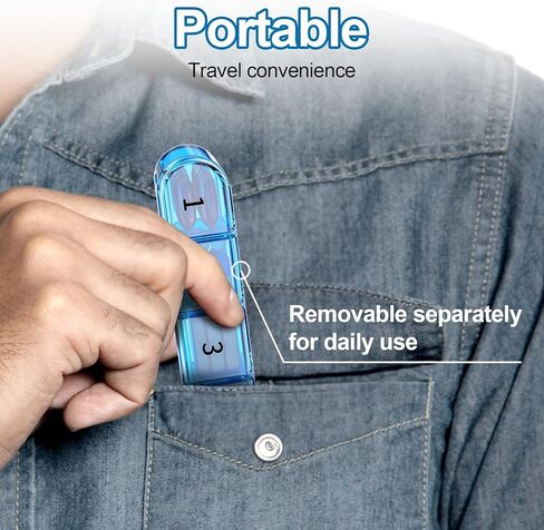 Monthly Pill Organizer 1 Times a Day, 30 Day Pill Box, One Month Pill Case for Travel, 31 Day Pill Cases, Monthly Pill Storage Once Times a Day, Medicine Organizer Container for Vitamins, Fish Oil in Kuwait