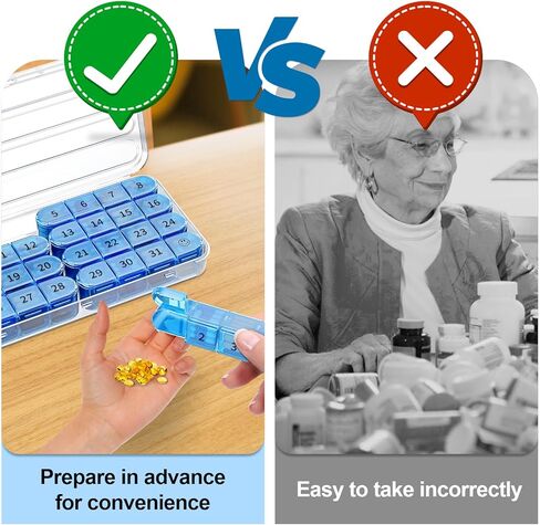 Monthly Pill Organizer 1 Times a Day, 30 Day Pill Box, One Month Pill Case for Travel, 31 Day Pill Cases, Monthly Pill Storage Once Times a Day, Medicine Organizer Container for Vitamins, Fish Oil in Kuwait