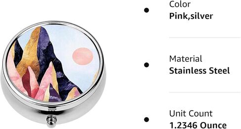 صندوق حبوب دواء مستدير من Udoosun، محفظة جيب صغيرة مزخرفة مكونة من 3 أقسام، محمولة للسفر، دواء فيتامين، حامل منظم لحبوب منع الحمل، زهرة اللوتس المائية الزرقاء، 1.97 × 1.97 × 0.8 بوصة (عبوة من قطعة واحدة) in Kuwait