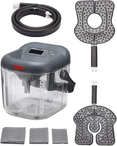 OasisSpace Cold Therapy Machine with 2 Flexible Pads and Timer - Lightweight Ice Machine for Knee After Surgery, Low Noise Cold Circulation Therapy System Helps Reduce Swelling in Kuwait