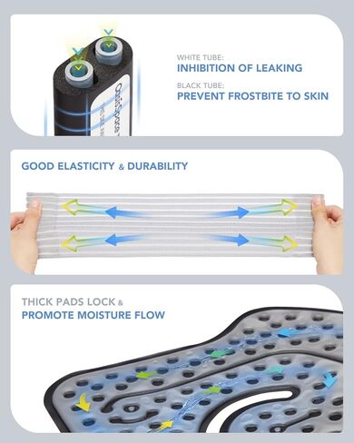 OasisSpace Cold Therapy Machine with 2 Flexible Pads and Timer - Lightweight Ice Machine for Knee After Surgery, Low Noise Cold Circulation Therapy System Helps Reduce Swelling in Kuwait