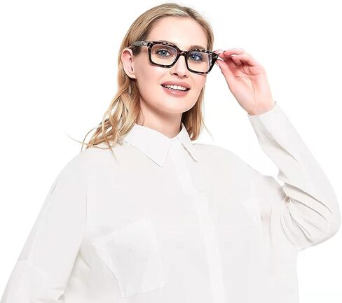 Areyeth Retro Oversized Blue Light Blocking Reading Glasses for Women Oprah Style Large Thick Frame Ladies Reader with Spring Hinge (Six colors, 2.25) in Kuwait