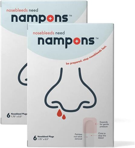 Kids Nosebleed Stoppers - 6 Easy to Use Nose Bleed Stopper Plugs Kit for Kids. Trusted by Pediatricians. Hypoallergenic Clotting Agent Stops Nosebleeds Fast On Contact. Safe and Pain-Free in Saudi Arabia