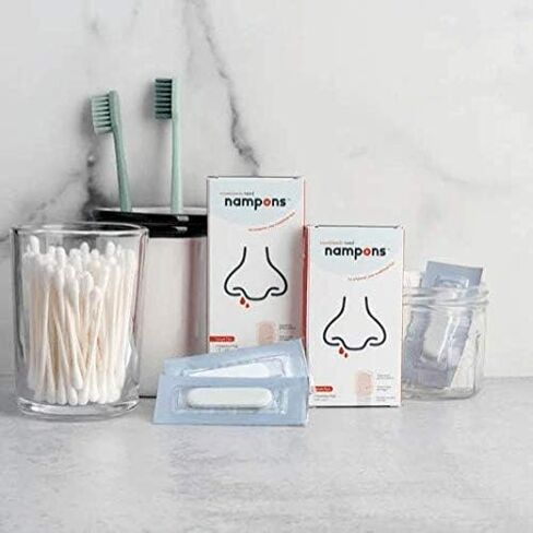 Kids Nosebleed Stoppers - 6 Easy to Use Nose Bleed Stopper Plugs Kit for Kids. Trusted by Pediatricians. Hypoallergenic Clotting Agent Stops Nosebleeds Fast On Contact. Safe and Pain-Free in Saudi Arabia