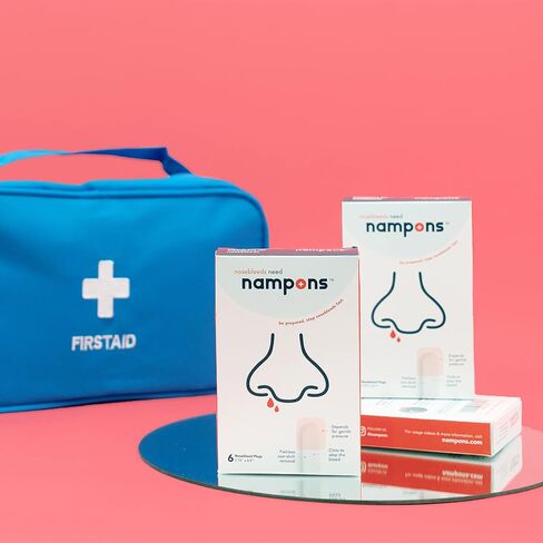 Kids Nosebleed Stoppers - 6 Easy to Use Nose Bleed Stopper Plugs Kit for Kids. Trusted by Pediatricians. Hypoallergenic Clotting Agent Stops Nosebleeds Fast On Contact. Safe and Pain-Free in Saudi Arabia