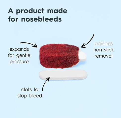 Kids Nosebleed Stoppers - 6 Easy to Use Nose Bleed Stopper Plugs Kit for Kids. Trusted by Pediatricians. Hypoallergenic Clotting Agent Stops Nosebleeds Fast On Contact. Safe and Pain-Free in Saudi Arabia