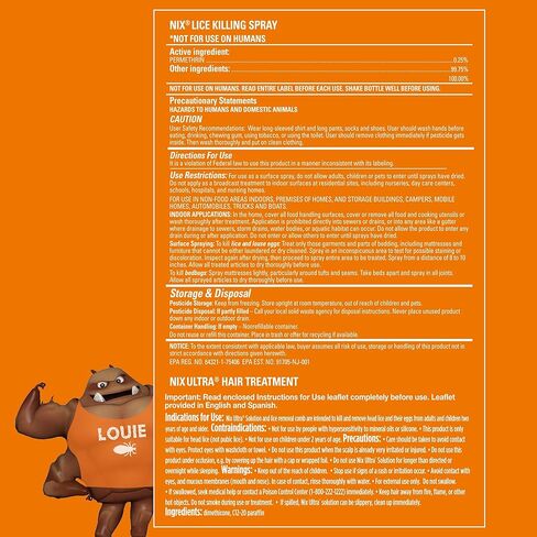 مجموعة إزالة القمل الفائقة من نيكس، محلول معالجة القمل للشعر، 3.4 أونصة سائلة ومشط إزالة القمل، بخاخ لقتل القمل وحشرات الفراش، 5 أونصة سائلة in Kuwait