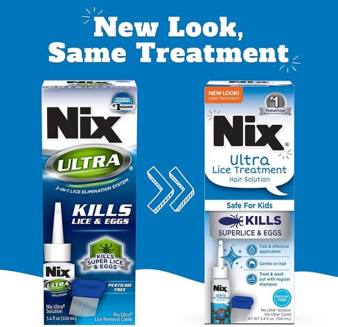 Nix Ultra Superlice Treatment, All-in-One Shampoo, 3 fl oz & Lice Removal Comb in Saudi Arabia