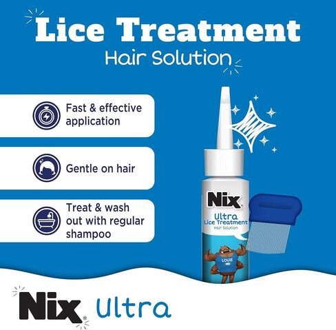 Nix Ultra Superlice Treatment, All-in-One Shampoo, 3 fl oz & Lice Removal Comb in Saudi Arabia