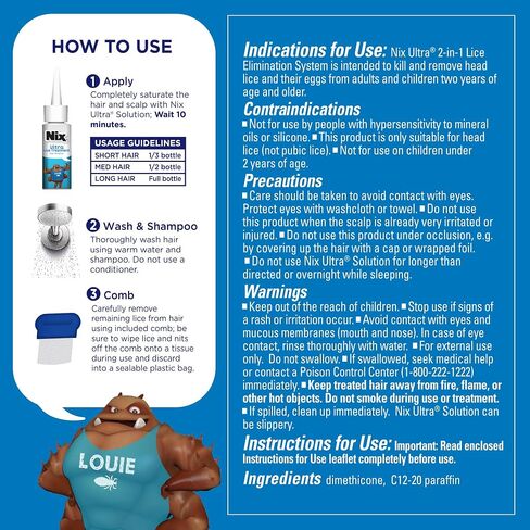 Nix Ultra Superlice Treatment, All-in-One Shampoo, 3 fl oz & Lice Removal Comb in Saudi Arabia