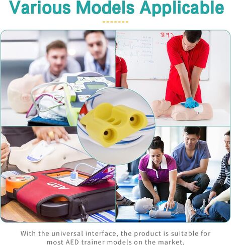 LVCHEN 4 Pairs AED Pads - Reusable Adult AED Training Pads - AED Trainer Replacement Pads for Nurse Training and Student Learning in Saudi Arabia