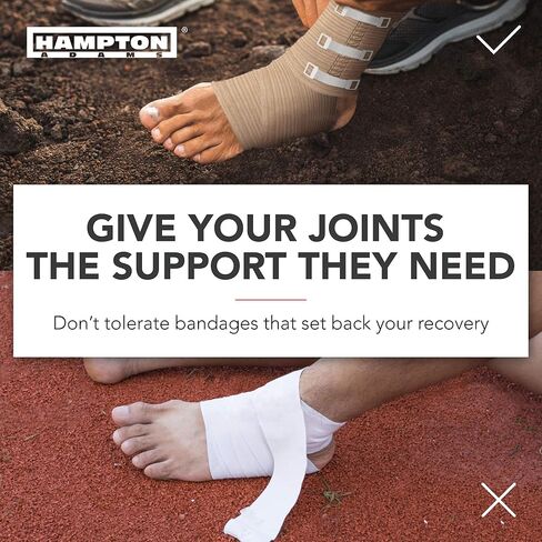 (6 عبوات) غلاف ضمادة مرنة | أغلفة مرنة خالية من اللاتكس للالتواءات الطبية والرياضية والإصابات ولفائف الساق ولف الكاحل وضغط القدم | ضمادة ضغط قطنية + 6 مشابك إضافية in Kuwait