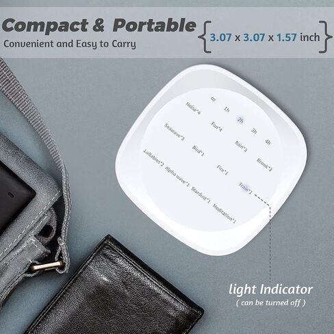 Sleepbox Sleep White Noise Sound Machines with 25 Soothing Sounds 36 Volume Levels 5 Timers Visible Sound Catalog Portable Size Memory Function for Home Office and Travel in Saudi Arabia