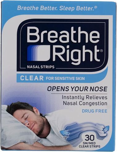 Breathe Right Nasal Strips, Small/Medium, Clear (Clear - 90 Count) in Kuwait