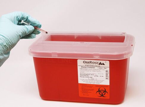 One Gallon Sharps Containers with Pop Up Lid (Two Pack) by Oakridge Products in Kuwait