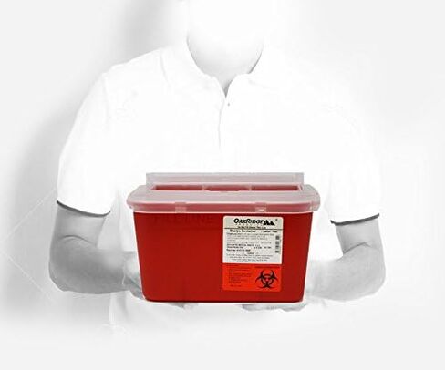 One Gallon Sharps Containers with Pop Up Lid (Two Pack) by Oakridge Products in Kuwait