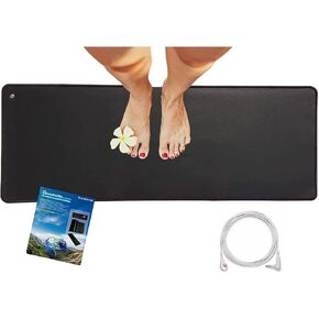 Grounding Mat Plus Grounding Cord. Grounded Foot Therapy，Grounding Desk Mat,Grounding Keyboard Mat to Protect The Body, Improve Energy.Relieve Pain,Sleep Assist.(11.6X39 in) in Kuwait