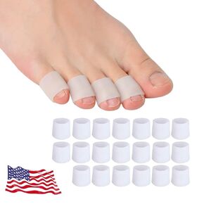 Gel Toe Protectors, (20 PCS) Open Toe Sleeves Toe Tubes Toe caps, New Material, Great for Bunion Blisters, Corns, Hammer Toes, Toenails Loss, Friction Pain Relief and More. (for Pinky Toes)