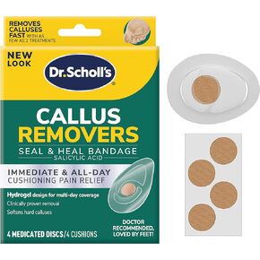 مزيل مسامير القدم من دكتور شول، ضمادة محكمة الغلق والشفاء بتقنية الهيدروجيل، 4 قيراط // يزيل مسامير القدم بسرعة ويوفر حماية مبطنة ضد ضغط الحذاء والاحتكاك لتخفيف الألم طوال اليوم in Kuwait