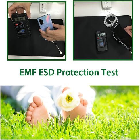 سجادة التأريض، 35.4 × 23.6 بوصة، إعادة الاتصال باستعادة EMF للأرض، لعلاج القدم، بساط النوم التأريض العالمي، بساط اليوجا التأريض، تحسين الطاقة، مساعدة النوم وتساعد على القلق باللون الأسود in Kuwait