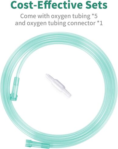 23Ft Oxygen Tubing, Crush Resistant High Flow Oxygen Tubing, 3 Pack Green Oxygen Tubing, Non Kinking Oxygen Tubing with Oxygen Tubing Connector in Kuwait