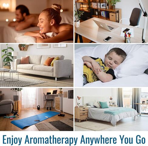 موزع روائح الزيوت العطرية من هيلث سمارت، مرطب رذاذ بارد وناشر للعلاج العطري مع خزان سعة 150 مل مثالي للغرف الصغيرة، مؤقت قابل للتعديل ووضع الرذاذ، بني خشبي محبب in Kuwait