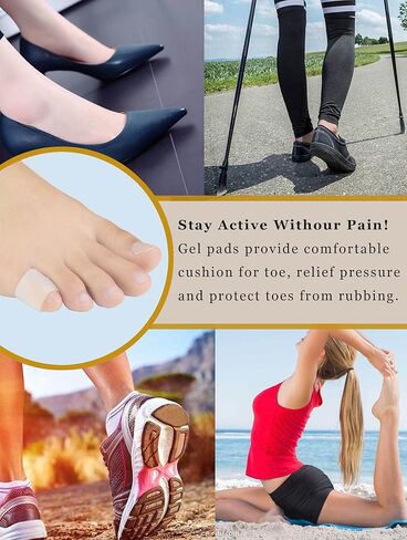 JKcare Transparent Pinky Toe Sleeves, Silicone Corn Cushions Pads, 12 Pack Little Toe Protectors for Corn, Blister and Injured Toenail Protection in Kuwait
