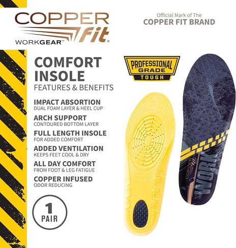 Copper Fit Unisex Work Gear Comfort Insoles in Saudi Arabia