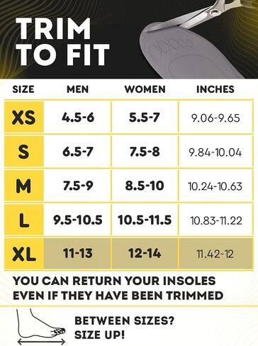 CRUVHEAL Work Boot Insoles Men Anti-Fatigue Shoe Inserts Low Arch Black, XL | Work insoles for men and women that fit work boots and keep feet comfortable when standing all day in Saudi Arabia
