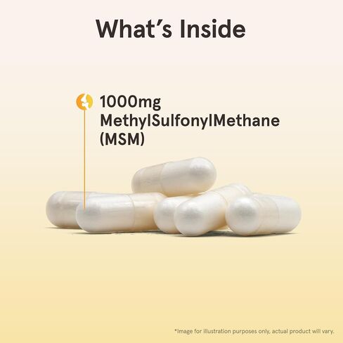 Jarrow Formulas MSM 1000 mg - 200 Veggie Capsules - Methylsulfonylmethane - Source of Sulfur - Dietary Supplement Supports & Strengthens Joints - Up to 200 Servings in Saudi Arabia